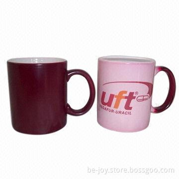 11oz Color Changing Ceramic Mug, Various Colors and Artworks are Available, OEM Orders are Welcome